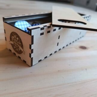 Coffret fléchettes personnalisé en bois – Fabrication artisanale